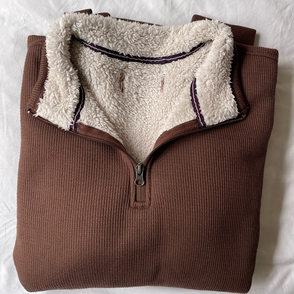Fleece Quarter Zip (Brown)